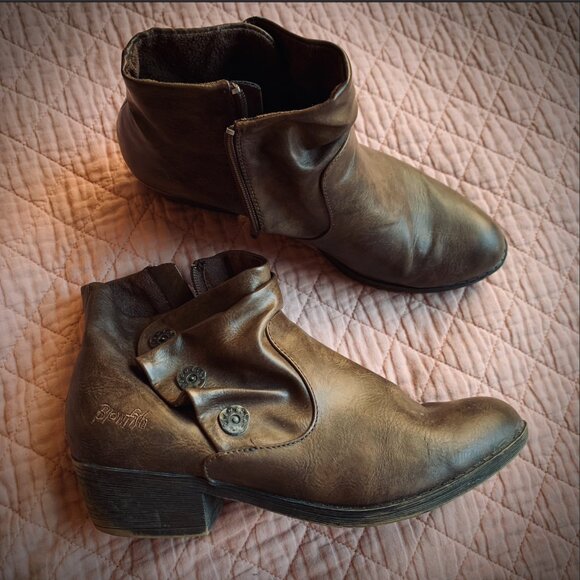 Blowfish - 1-inch Heeled Ankle Boots in faux leather - brown Size 8,5 - Picture 2 of 4